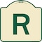 Signmission Designer Series Sign W/ Letter R, Tan & Green Heavy-Gauge Aluminum Sign, 18" x 18", TG-1818-22930 A-DES-TG-1818-22930 - alternate 1